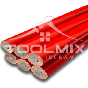 Lápiz Carpintero Ovalado Madera Albañil Construcción 12 Pcs - Imagen 2