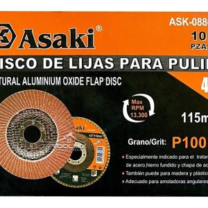 10 Disco Flap Lija Traslapado Madera Hierro Grano100 4.5puLG - Imagen 3