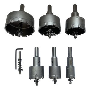 Set 6 Brocas Sierra Copa Tct Para Metal 22-30-35-45-50-60mm - Imagen 2