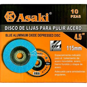 10pcs Disco Flap Lija Traslapado Acero 4.5puLG P40-60-80-100 - Imagen 4