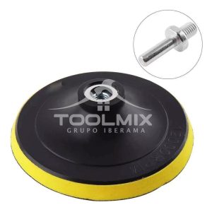 Disco Velcro Pulidor 7puLG Esmeril Taladro + 5 Lijas Makawa - Imagen 3