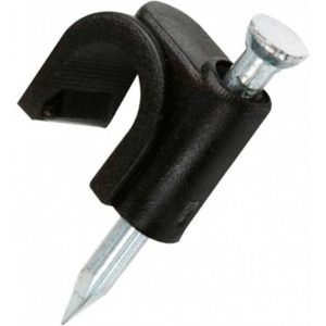 Grapa / Grampa Rg6 8mm Bolsa 100 Unidades Color Negro - Imagen 2
