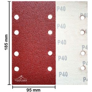 Set 10 Lijas Rectangular Con Velcro Madera Metal 95x185mm - Imagen 4