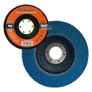 10pcs Disco Flap Lija Traslapado Acero 4.5puLG P40-60-80-100 - Imagen 2