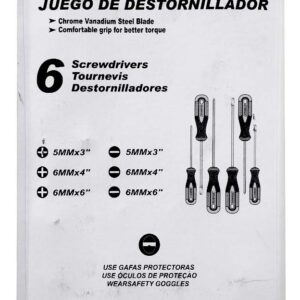 Set / Juego 6 Piezas Destornilladores Cruz / Paleta Con Imán - Imagen 3