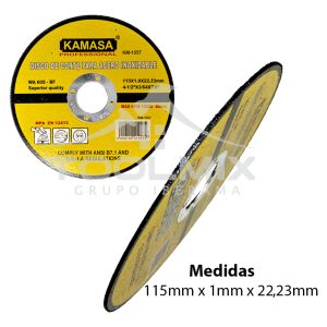 25 Discos De Corte Para Acero Metal Hierro 115x1x22,23mm Pro - Imagen 2
