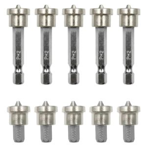 Juego Punta Phillips Magnéticas Ph2 Cr-v Hexagonal 10pcs - Imagen 1
