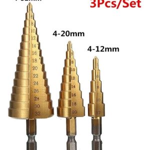Set 3 Broca Conica Escalonada 4 Mm A 32 Mm. - Imagen 3