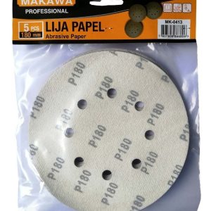5 Lija Pulir 7´´/180mm Con Velcro Grano P180 Esmeril/taladro - Imagen 3