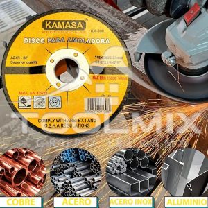 Pack 5 Discos De Desbaste Metal 4.5'' X 1/4'' Eje 22.2mm - Imagen 4