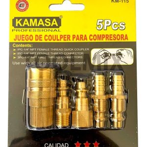 Set / Pack Accesorios O Acoples Rápido Para Compresor Kamasa - Imagen 2