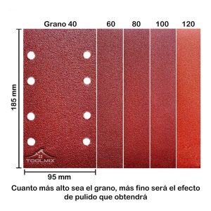 Pack 50 Lijas Rectangular Con Velcro Madera Metal 95x185mm - Imagen 3