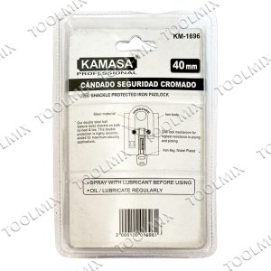 Candado De Seguridad De Acero Anti-cizalla 40mm Kamasa - Imagen 3