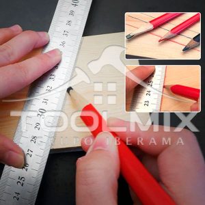 Lápiz Carpintero Ovalado Madera Albañil Construcción 12 Pcs - Imagen 3