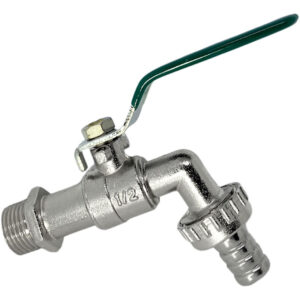 Llave De Paso 1/2 PuLG Metálica Para Grifo Jardín Lavadero - Imagen 1