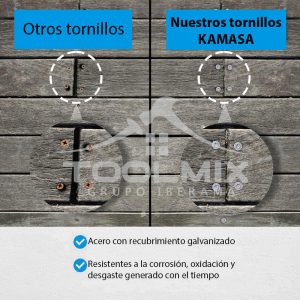 Caja Tornillo Vulcanita 6x1-1/4'' Crs Zincado 1kg/650pcs - Imagen 4