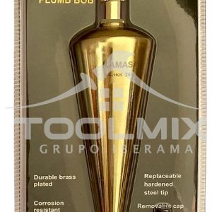 Plomada Dorada Para Albañil 24oz Profesional Kamasa - Imagen 2