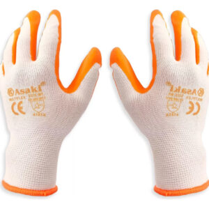12 Pares Guantes De Seguridad Tela Elasticada Goma Nitrilo - Imagen 2