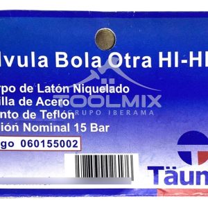 Llave Válvula Bola Paso 1puLG Hi - Hi - Pn15 - Taumm - Imagen 3