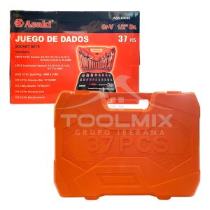 Juego De Dados Con Llaves Y Chicharra 1/2'' 37pcs Maleta - Imagen 4