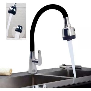 Llave Monomando Negra Para Lavaplatos Flexible De Acero Inox - Imagen 6