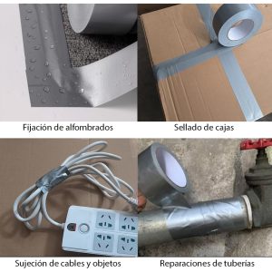 Pack 3 Cinta Para Ducto Alta Temperatura 48mmx10mts Crownman - Imagen 3