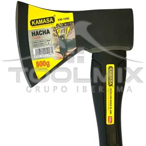 Hacha De Mano Profesional 800gr Con Mango De Fibra Y Goma - Imagen 2