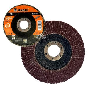 10 Disco Flap Lija Traslapado Madera Hierro Grano 60 4.5puLG - Imagen 2