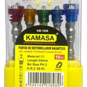 Juego 10 Puntas Magnéticas Dobles Ph2 Phillips 1/4'' Kamasa - Imagen 1