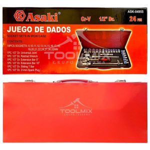 Juego Dados Con Chicharra Barrote Y Extensiones 1/2'' 24pc - Imagen 3