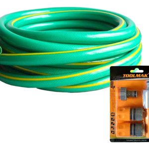 Manguera Jardín Flexible 1/2 Pulgada 15 Mts Con Set De Riego - Imagen 1