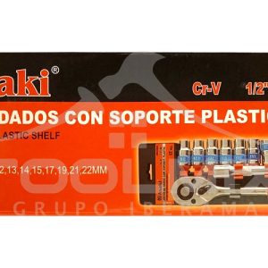 Kit Set Juego De Dados Con Chicharra  1/2 '' 12 Piezas Asaki - Imagen 2