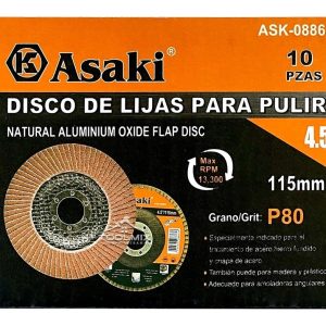 10 Disco Flap Lija Traslapado Madera Hierro Grano 80 4.5puLG - Imagen 3