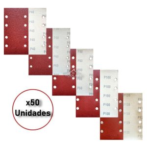 Pack 50 Lijas Rectangular Con Velcro Madera Metal 95x185mm - Imagen 2