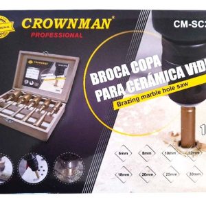 Set 10 Brocas Copa Sierra Cerámica Mármol Vidrio Diamantadas - Imagen 4