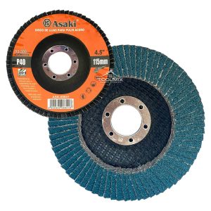 10pcs Disco Flap Lija Traslapado Acero 4.5puLG P40-60-80-100 - Imagen 9