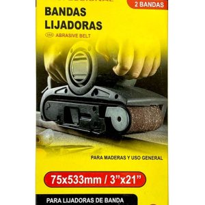 2 Pcs Lija De Banda P40-60-80-100-120 75x533 Mm / 3x21 PuLG - Imagen 9
