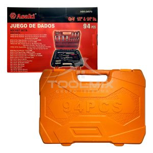 Juego Dados Con Chicharras 1/2'' Y 1/4'' Y Extensiones 94pcs - Imagen 4