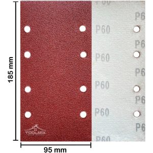 Set 10 Lijas Rectangular Con Velcro Madera Metal 95x185mm - Imagen 10