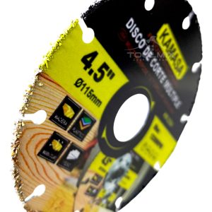 Disco De Corte Multiuso Para Esmeril 115mm 13300 Rpm Kamasa - Imagen 3
