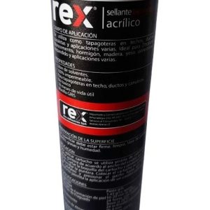 Sellante Tapagoteras Acrílico Marca Rex Color Gris - Imagen 2