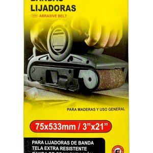 2 Pcs Lija De Banda P40-60-80-100-120 75x533 Mm / 3x21 PuLG - Imagen 5