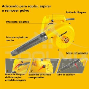 Sopladora Aspiradora 600w 7 Velocidades Uyustool - Imagen 3