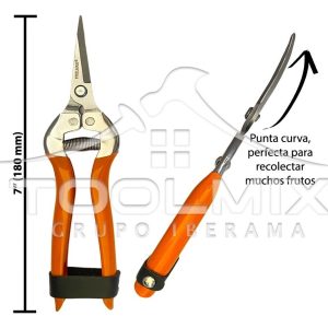 Tijera Recolectora Para Podar Frutas Uva Toolmak 7puLG/180mm - Imagen 2