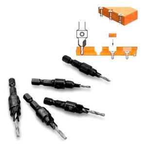 Pack / Set 4 Brocas Piloto Avellanador + Llave Allen Kamasa - Imagen 2