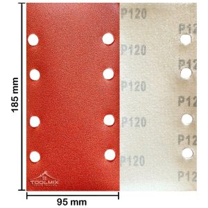 Set 10 Lijas Rectangular Con Velcro Madera Metal 95x185mm - Imagen 2