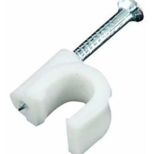 Grapa / Grampa Rg6 Bolsa 100 Unidades Color Blanco - Imagen 2