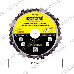 Disco Sierra Cadena Para Esmeril 115mm X 13 Dientes Kamasa - Imagen 3