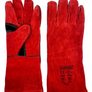 Guante Soldador Rojo 14'' Profesional Kamasa - Imagen 2