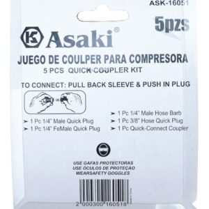 Set / Pack Accesorios O Acoples Rápido Para Compresor Asaki - Imagen 3